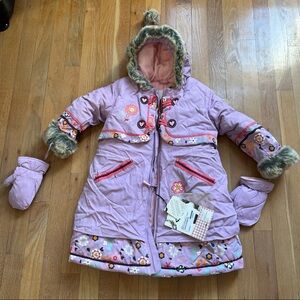 New Par le Deux warm winter coat girl 3-4 years